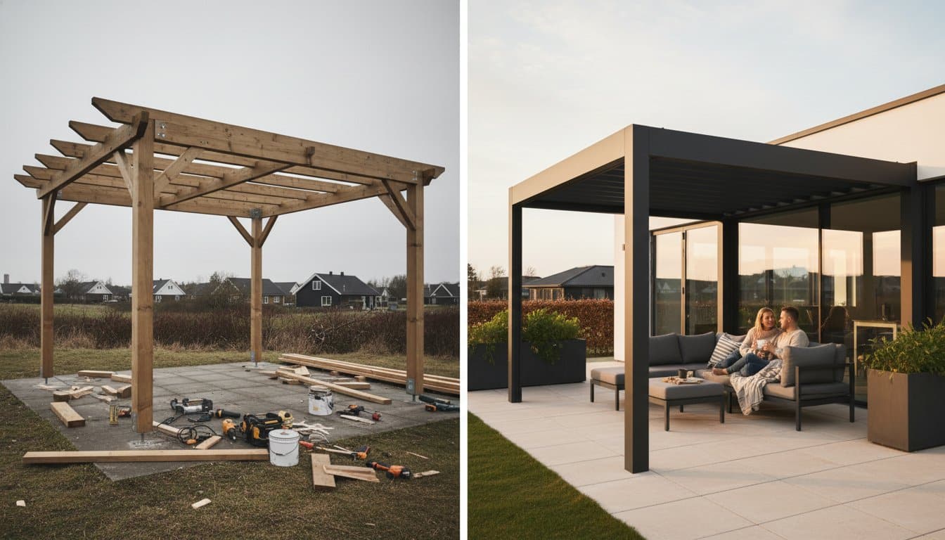 Pergola byg selv: Myter vs. virkelighed – Er det reelt besparelsen værd?
