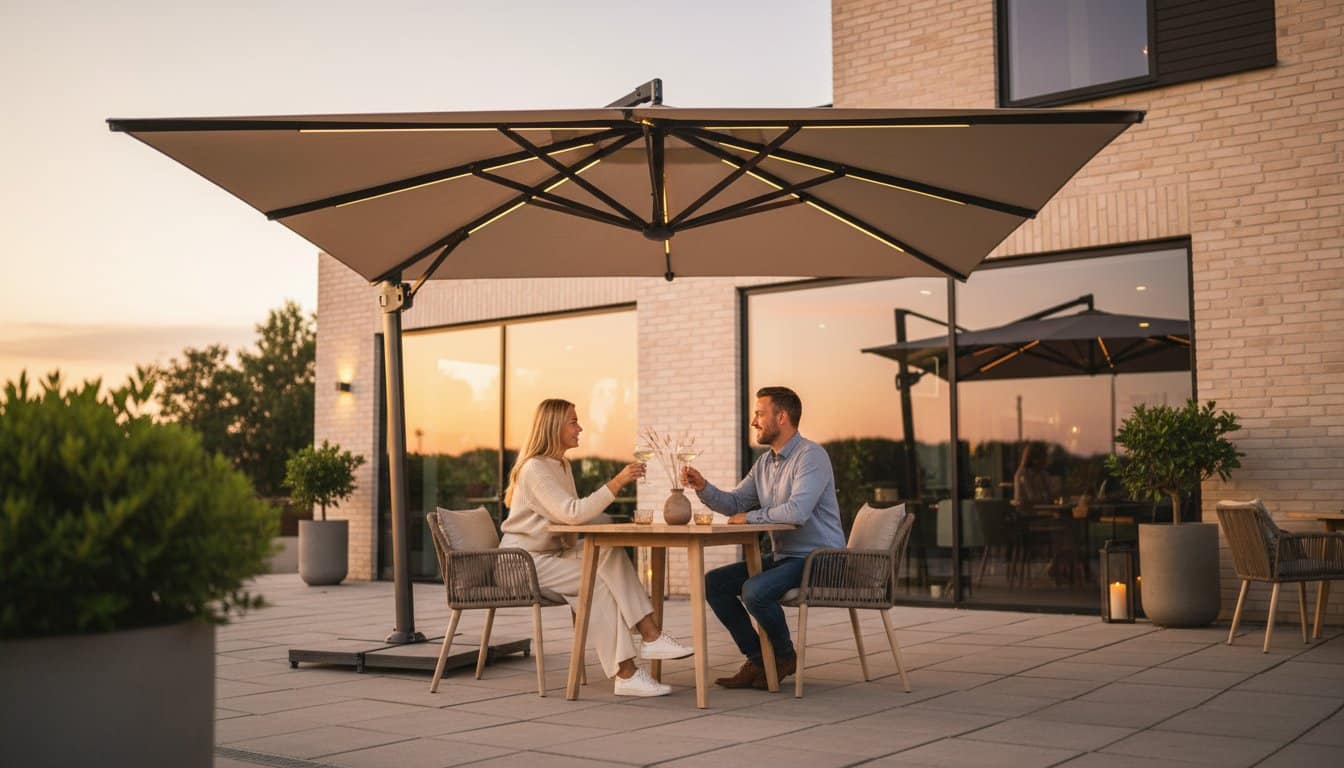 Professionel cafe parasol: Din guide til den optimale udeservering i 2026